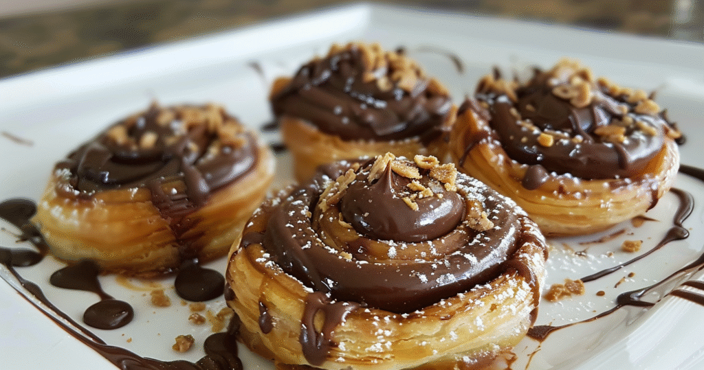 Nutella puff pinwheels