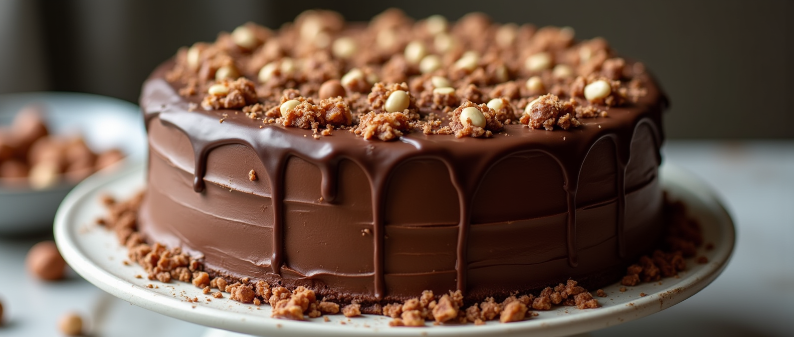 Chocolate Hazelnut Silk Cake