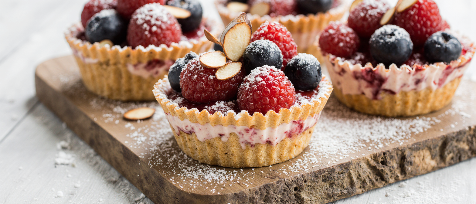 Vegan Berry Almond Tartlets