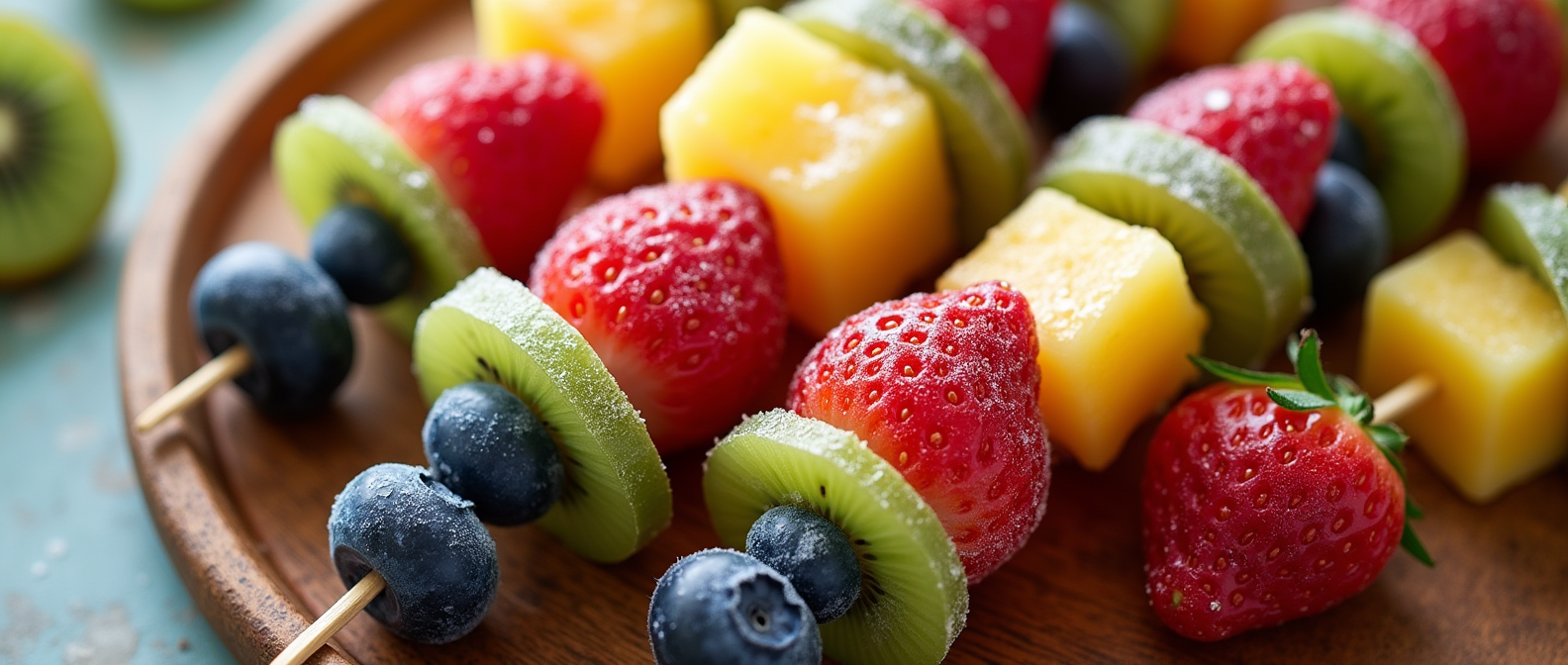 Frozen Fruit Kabobs: