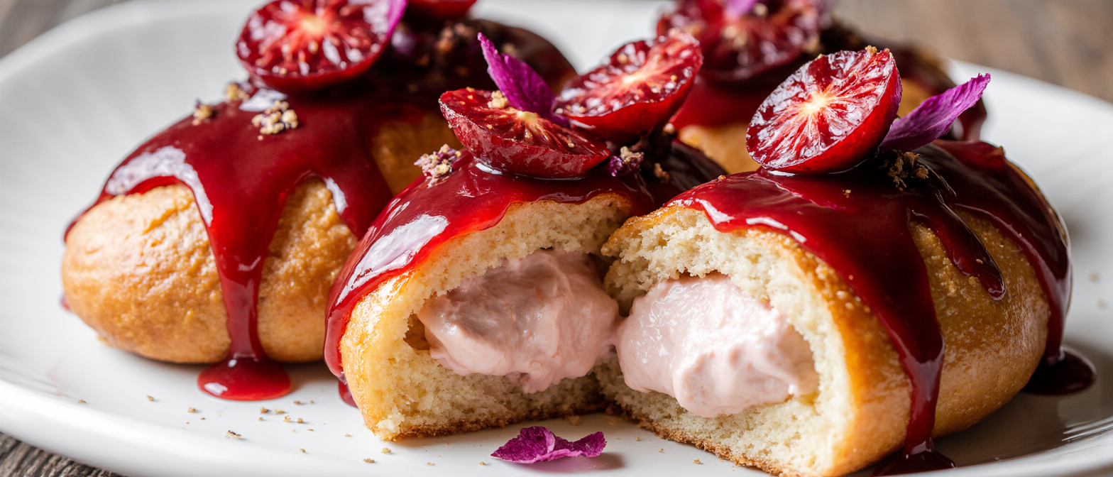 Cherry Hibiscus Éclairs